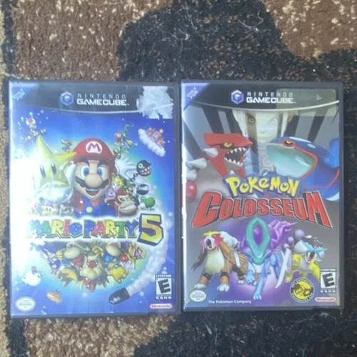 Nintendo Mario Party 5 & Pokémon Colosseum Multiplayer Manual Included(UNTESTED)
