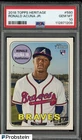 2018 Topps Heritage #580 Ronald Acuna Jr Braves RC Rookie PSA 10 GEM MINT