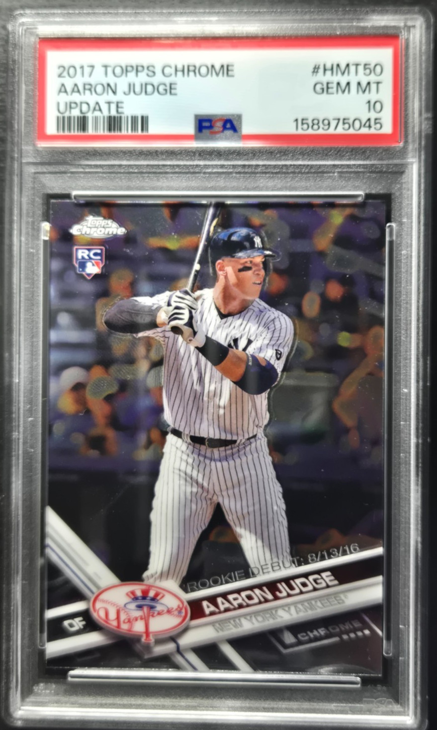 2017 Topps Chrome Update - Rookie Debut Aaron Judge #HMT50 (RC) PSA 10