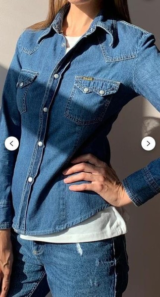 Women Diesel Shirt Navy Denim 36 / S / 44 #7JPX