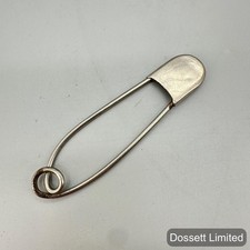 Vintage Oversized Safety Pin, Military Risdon Key