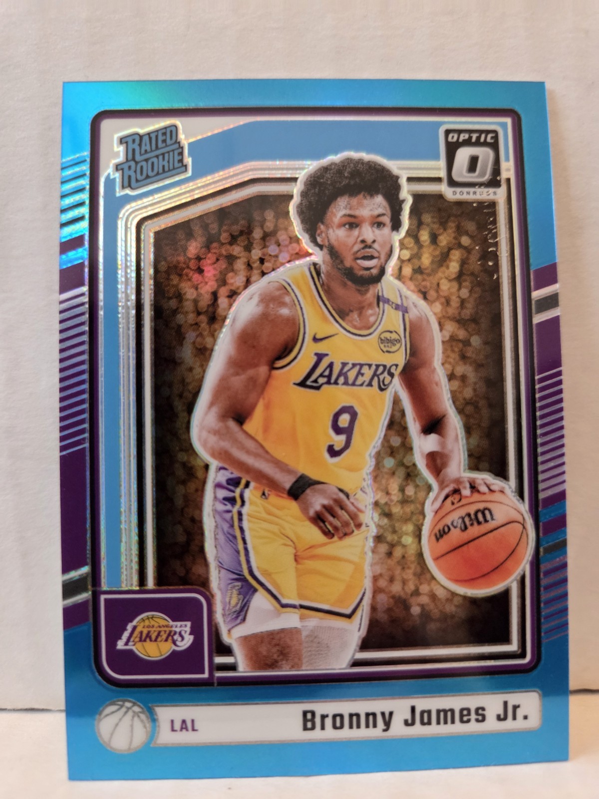 Bronny James Jr 2024-25 Donruss Optic #282 Aqua Prizm /225 Rated Rookie