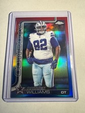 2025 Topps Chrome Football Quinnen Williams #72 Red White And Blue Refractor