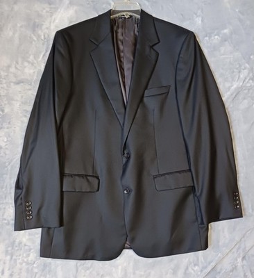 Maus & Hoffman Blazer Mens 42T Black 100% Cashmere Two Button Sport Coat Lined
