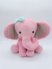 Bedtime Originals Twinkle Toes Pink Plush Elephant Stuffed Animal Toy Hazel 9"