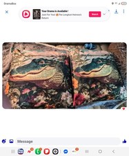 Pillows 2 Aligator Accent. New 17", Includes Inserts  Hidden Zippers
