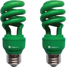 CFL Compact Fluorescent Colored Light Bulb 2Pck T2 Spiral 13W 60 Watt Equivalent