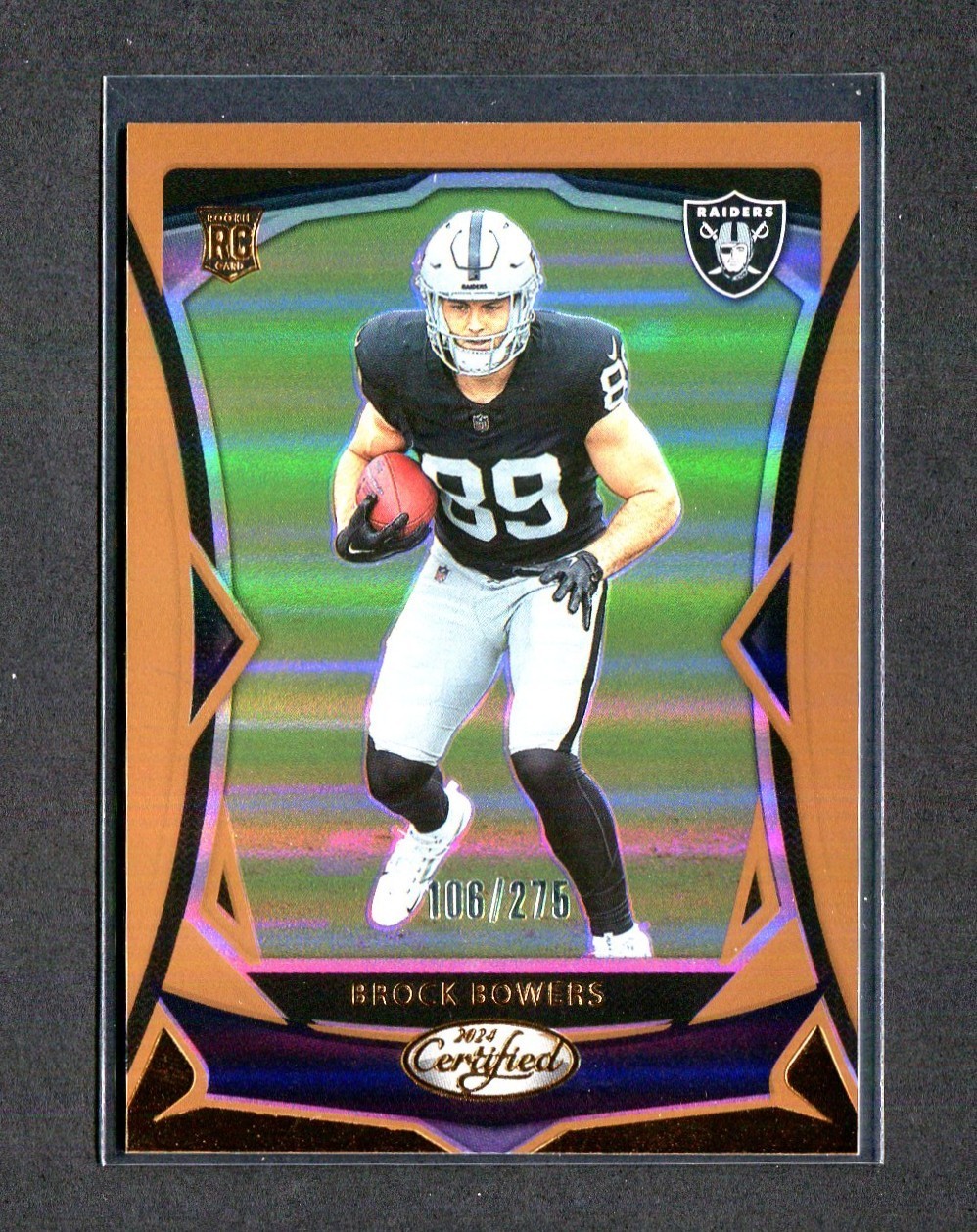 2024 Panini Certified - #110 Brock Bowers [Bronze Mirror] 106/275 Rookie RC