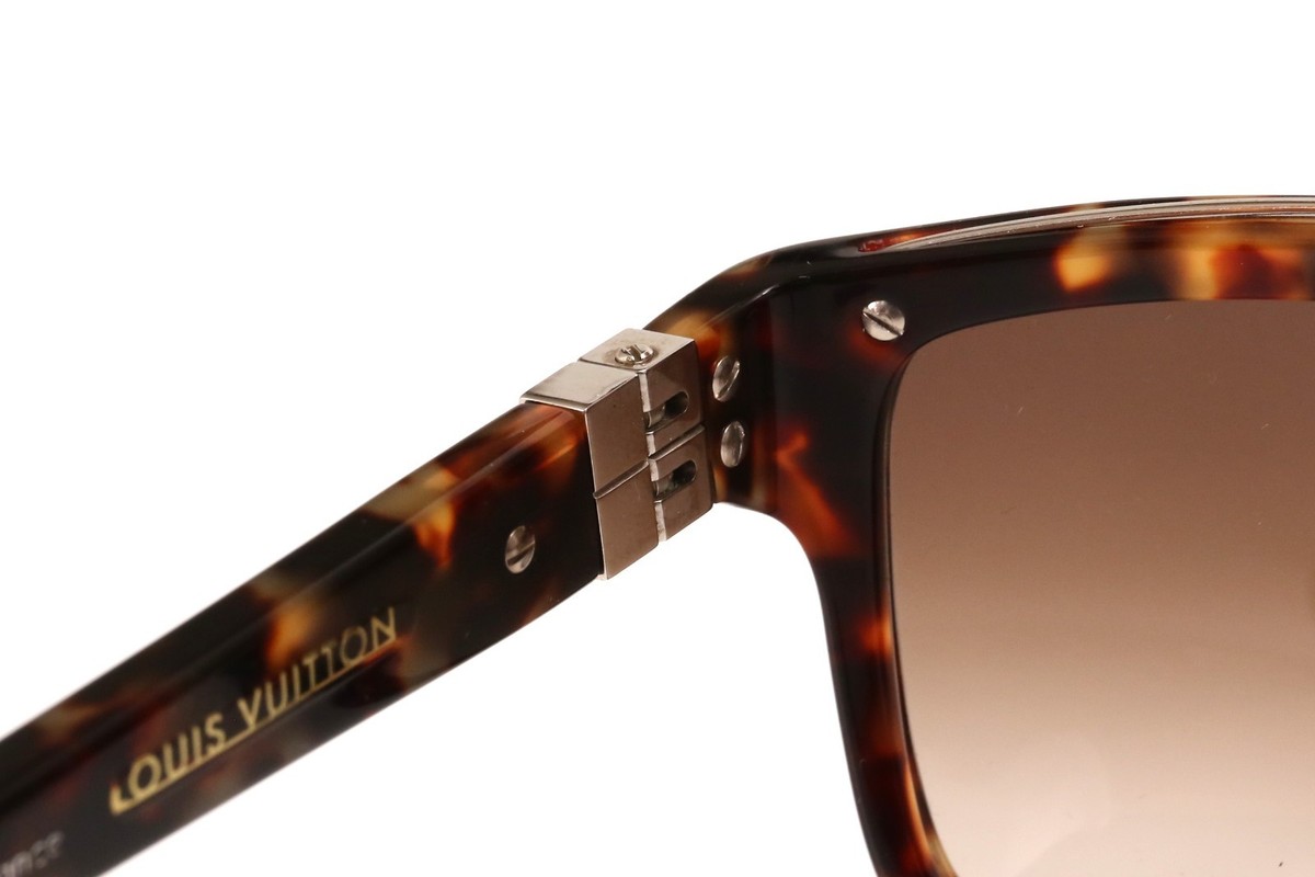 Louis Vuitton Z0555E Men's Square Sunglasses Tortoiseshell BR Pre