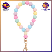 Armband SchlüSselanhäNger Handykette Perlen Regenbogen Handyband Lanyard