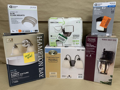 Open Box Contractor Handyman Lighting Lot Vanity Security Flush Mount Outdoor