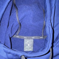 Nike Dri-FIT Pullover Hoodie Blue Solid Hoode...
