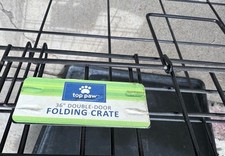 Top Paw Double Door 36 Folding Deluxe Metal Dog Crate 36 x 23