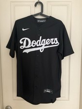 Los Angeles Dodgers Nike Lights Out Replica Black & White Jersey - Mens Small