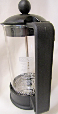 Bodum Single Cup Original French Press Coffee Maker Black 6.5'' Portugal 8-10 Oz