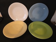 Set Of 4 Assorted Color 10.5" Round Fiestaware Dinner Plates