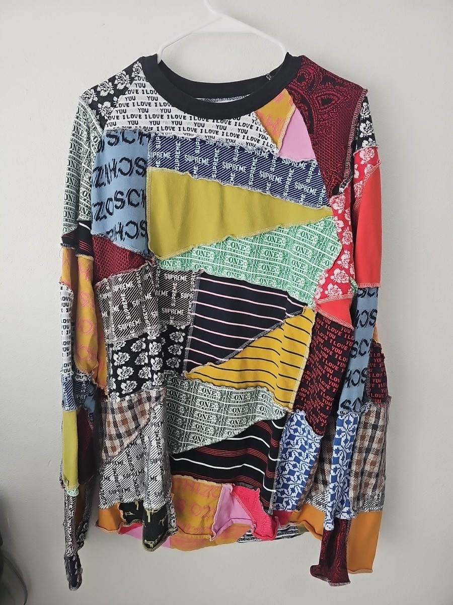 ⭐︎ Lvsys ⭐︎Supreme Mosaic patchwork L/S Supreme Mosaic Patchwork Long-Sleeve Top (SS23) – Multicolor Size
