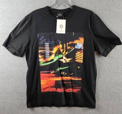 PS Paul Smith Short Sleeve Graphic T-Shirt Men's M Black Crewneck