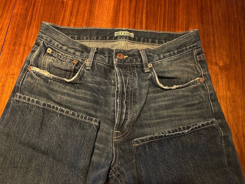 Hey Gang Jeans Blue Denim Button Fly 28