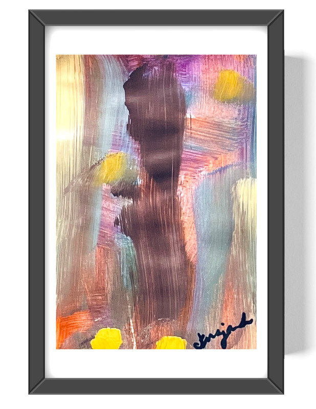 GUAJARDO Abstract Forest 9X6 Paper Signed Art
