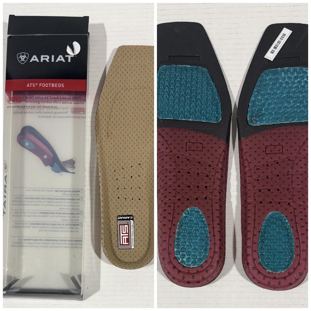 's Ats Square Toe Footbed Shoe Boot Insoles - New In Package