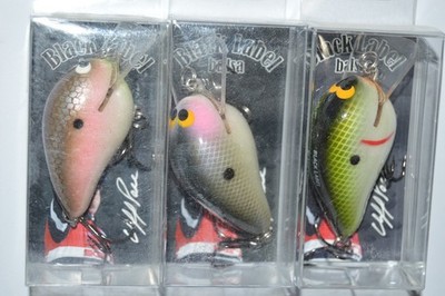 3 lures black label balsa custom lures Cliff Pace crank 2'' assortment shad