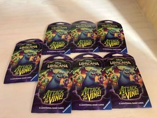 7 Lot of Disney Lorcana Attack Of The Vine Sleeved Booster Packs IN HAND Pack 7x
