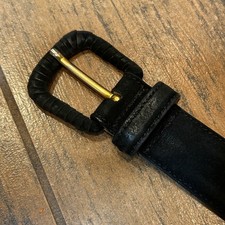 Giorgio Armani Vintage Black Suede Leather Detail Fashion Belt Size 32 Giorgio Armani Black Belts for Women for sale | eBay main image 4