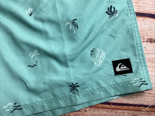 Quiksilver D Bungalow Volley Swim Trunks , Teal, NWT ,Multiple Sizes - Picture 2 of 9