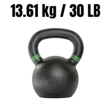 Cast Iron Kettlebell 30lb Home Gym Weight for Strength Training Muscle Building