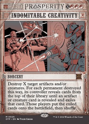 Indomitable Creativity (Showcase, Borderless) [Breaking News] #25 NM MTG
