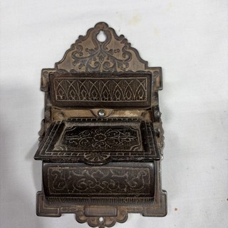 Vintage Cast Iron Wall Mount Match Holder