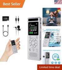 User-Friendly 136GB Voice Recorder with Long Battery Life Perfect for Students