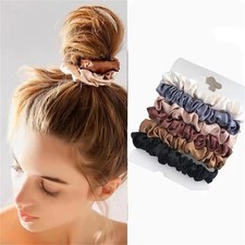 6Pcs Satin Hair Scrunchies for Women - Softer than Silk Scrunchies for Hair  Sa