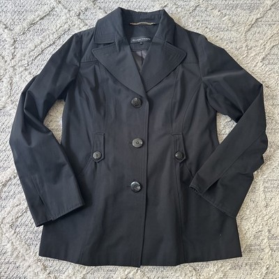 Ellen Tracy Jacket Black Water Resistant Size Medium Classic 