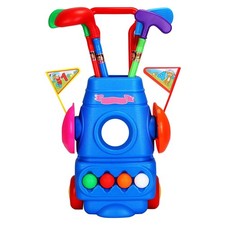 Toddler Golf Set with 4 Balls 4 Clubs 2 Holes 2 Flags Golf Cart Golf