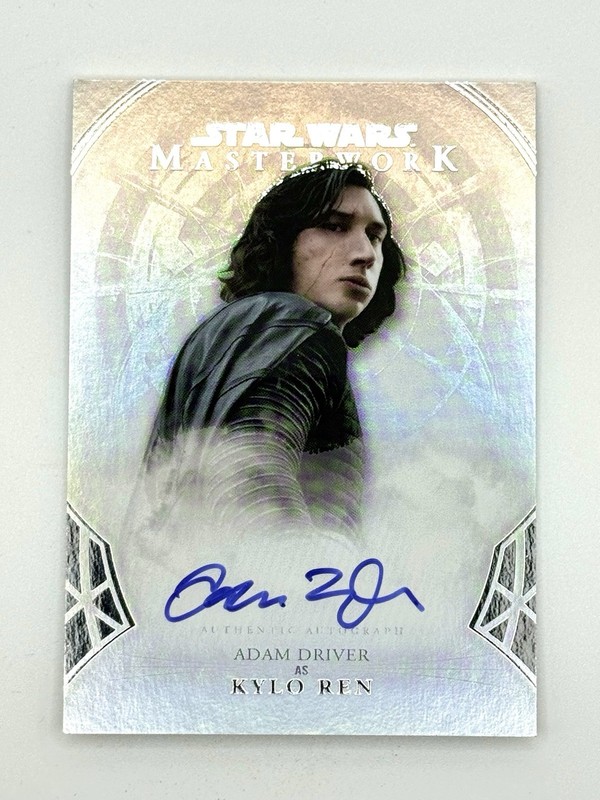Topps 2018 Star Wars Masterwork Adam Driver as Kylo Ren On Card Auto /50