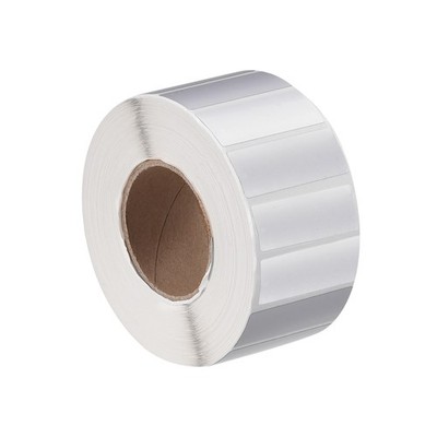 Rectangle Label Sticker Metallic Silver 1.57x0.8 Inch 1 Row 2000 Label 1 Roll