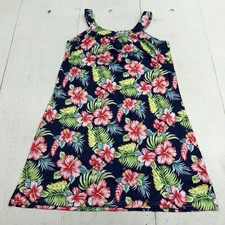 BLUE TIME Dress Womens M Multicolor Floral Scoop Neck Sleeveless Sundress Casual