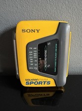 VTG SONY WALKMAN Sports Cassette Player FM/AM Radio WM-AF59 Very Clean WORKS