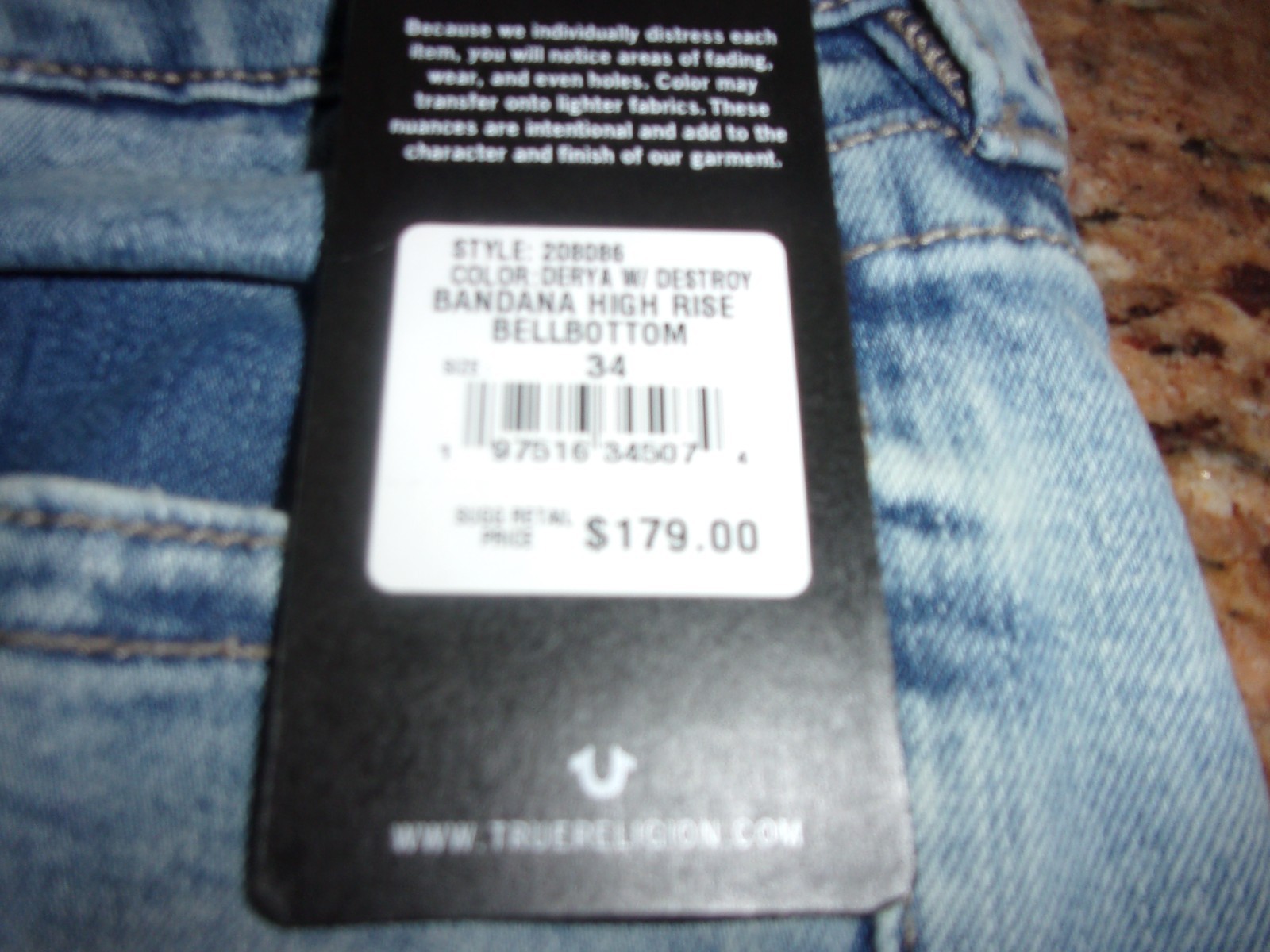 True Religion Jeans  Women's Size 34 New Authentic thumbnail 11