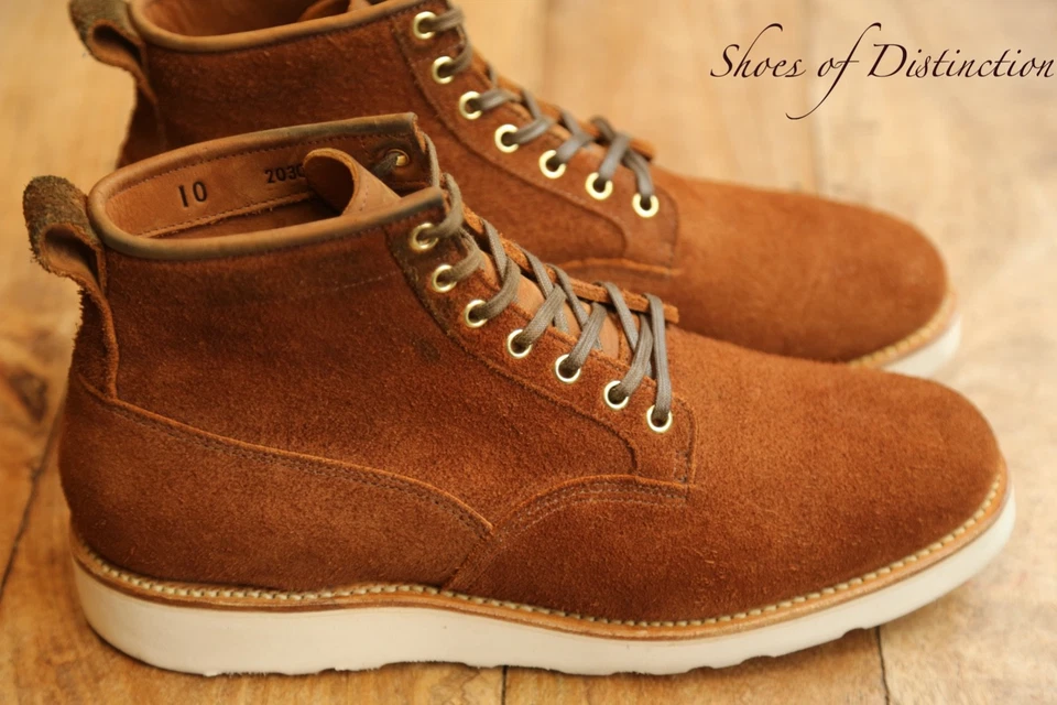 Viberg Scout Tan Brown Suede Derby Lace Up Boots Mens UK 10 US 11 EU 44 - Изображение 4 из 4