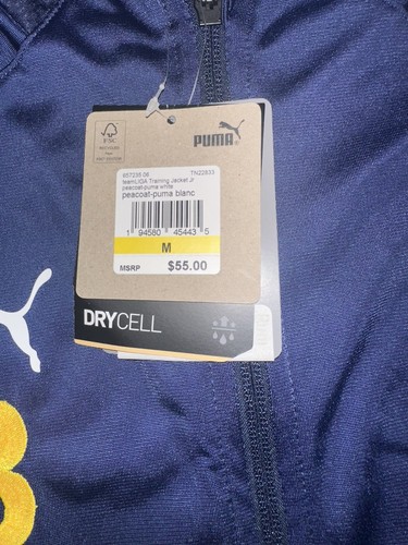 PUMA unisex child TeamLIGA Training Jacket, Peacoat-puma White, Medium US - Picture 3 of 12