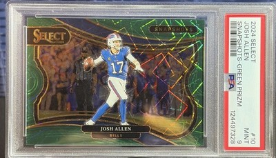 2024 Select Snapshots Josh Allen Green Prizm /5 PSA 9