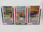 Lot 3 Funko POP Marvel Comic Covers Scarlet Witch 01 Shazam 14 Black Panther 18