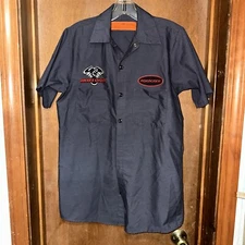 Bikers Choice "ROADCREW" short Sleeve Work Shirt Throttle Threads Embroidered Sm