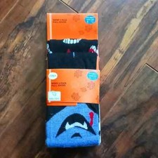 New Men's 2 pair fall socks fits shoe size 6-12 Halloween Vampire novelty prints