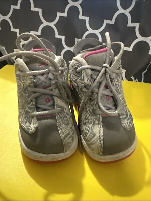 Jordan Flight Origin 5C 725744-007  Gray Pink  Baby Girl Toddler Size 5C