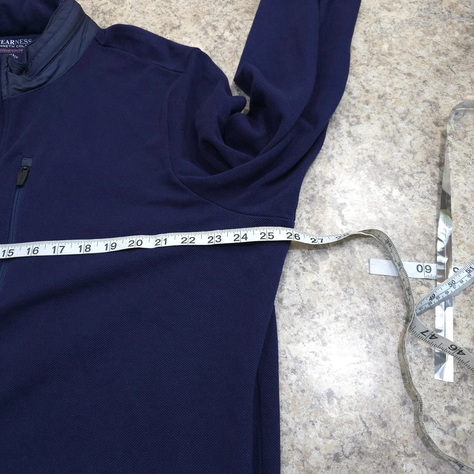 Chaqueta Awearness Kenneth Cole Para Hombre Cremallera Awear-Tech Azul Marino Talla 2XL Delgada Foto 4 de 4