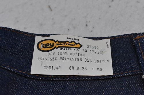 Vintage NOS Vintage Key Imperial Dark Wash Bootcut Denim Blue Jeans Size 6 Reg - Picture 3 of 7